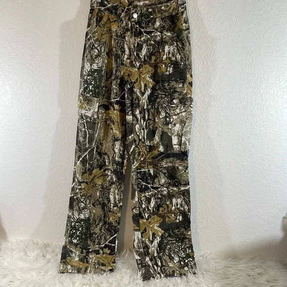 SHEIN Camouflage Cargo Denim Jeans Allover Print Tall Size Small - Picture 2 of 12